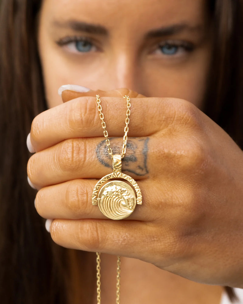Necklace Earth Warrior 2 Sided Coin
