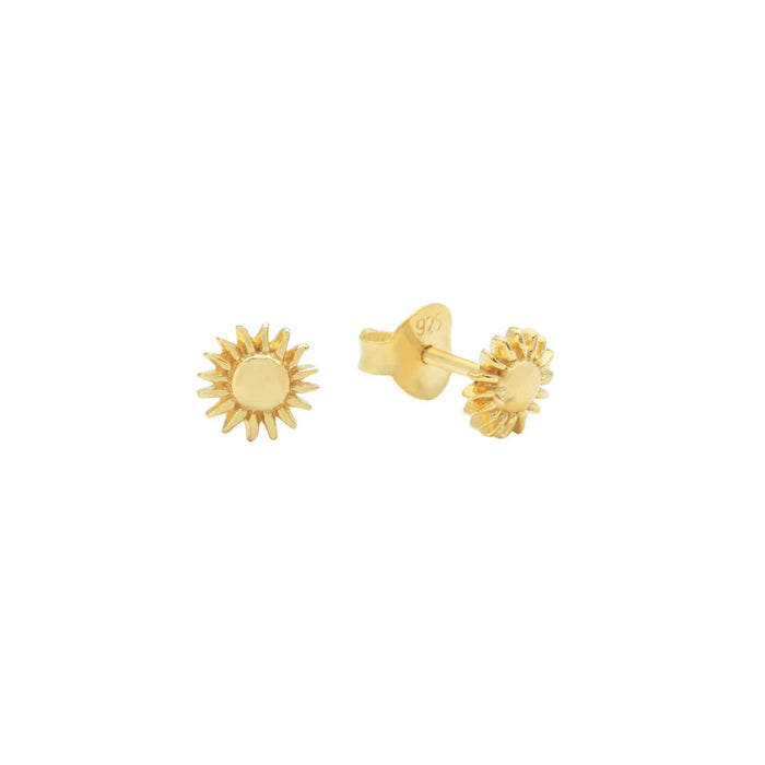 Earring Stud Sun Gold