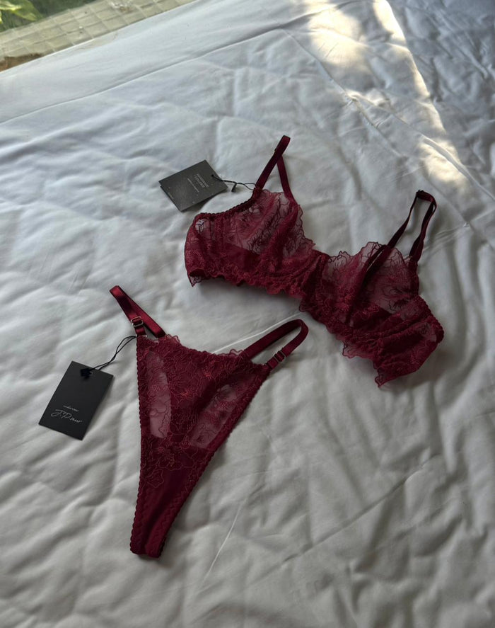 Lingerie Top Vine Burgundy