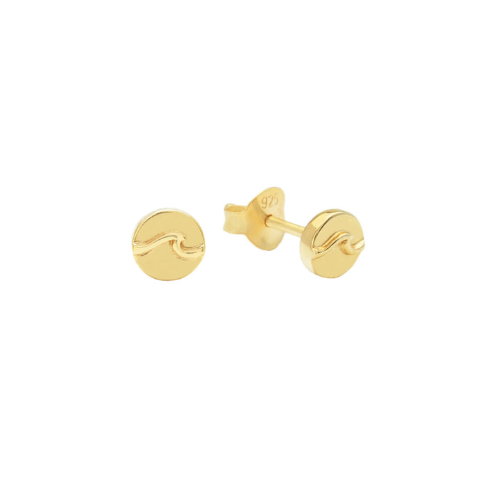 Earring Stud Wave Gold
