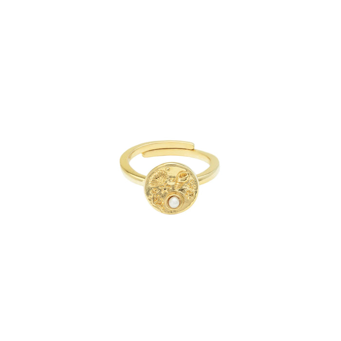 Ring Corals Pearl Gold