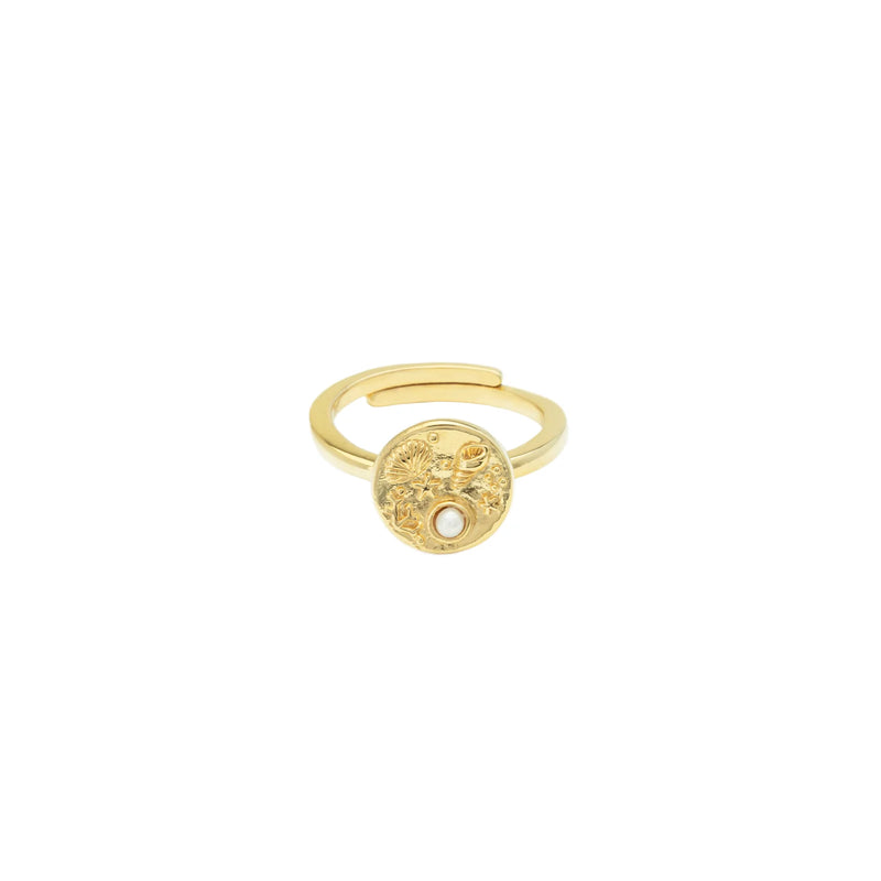 Ring Corals Pearl Gold