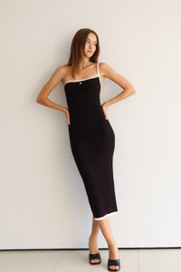 M. Shoulder Dress Black