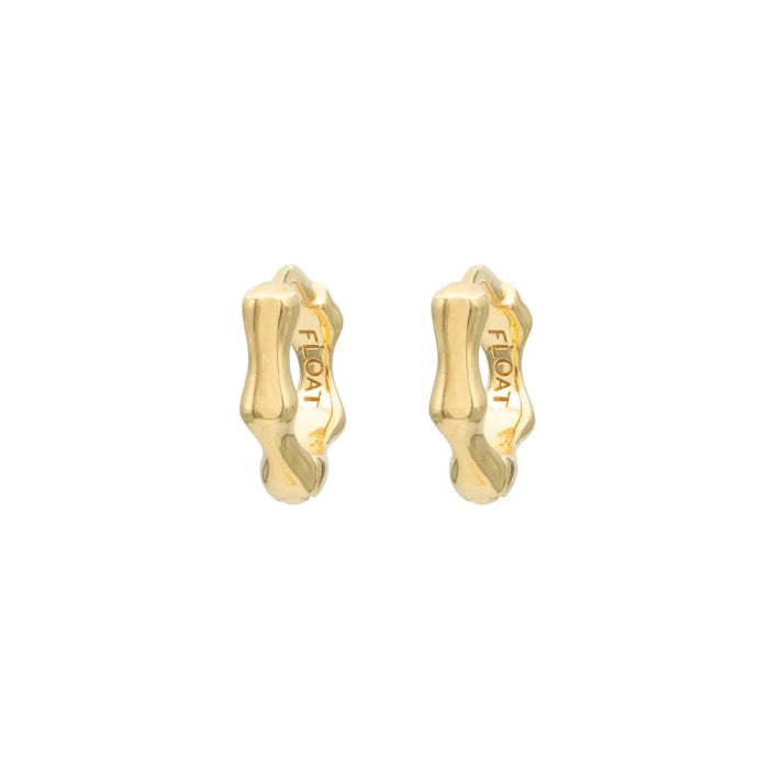 Earring Bamboo Huggie Gold