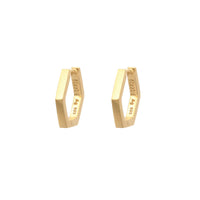 Earring Hexagon Gold