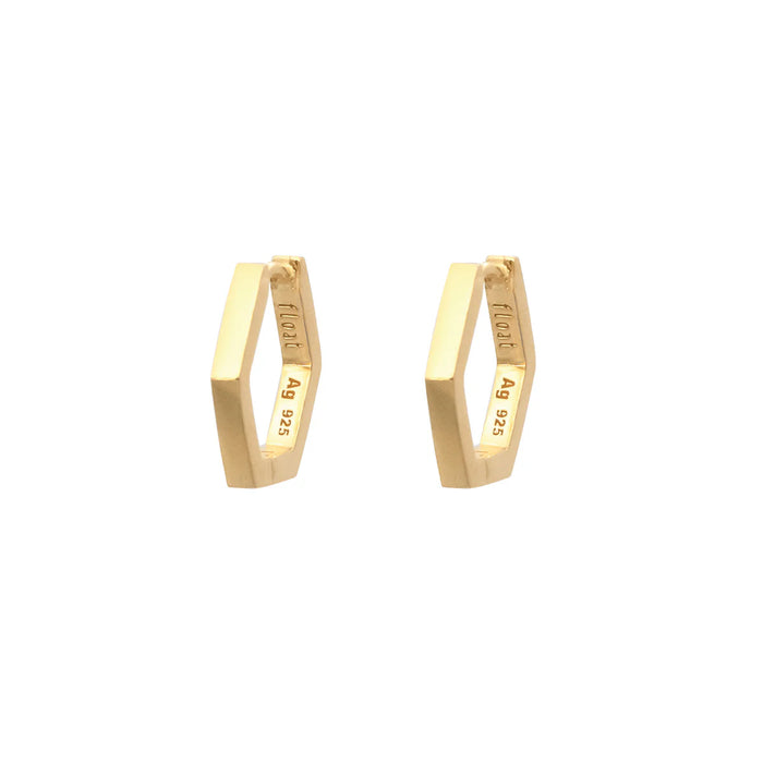 Earring Hexagon Gold