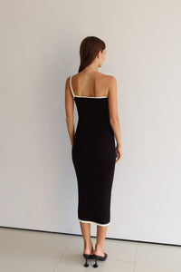 M. Shoulder Dress Black