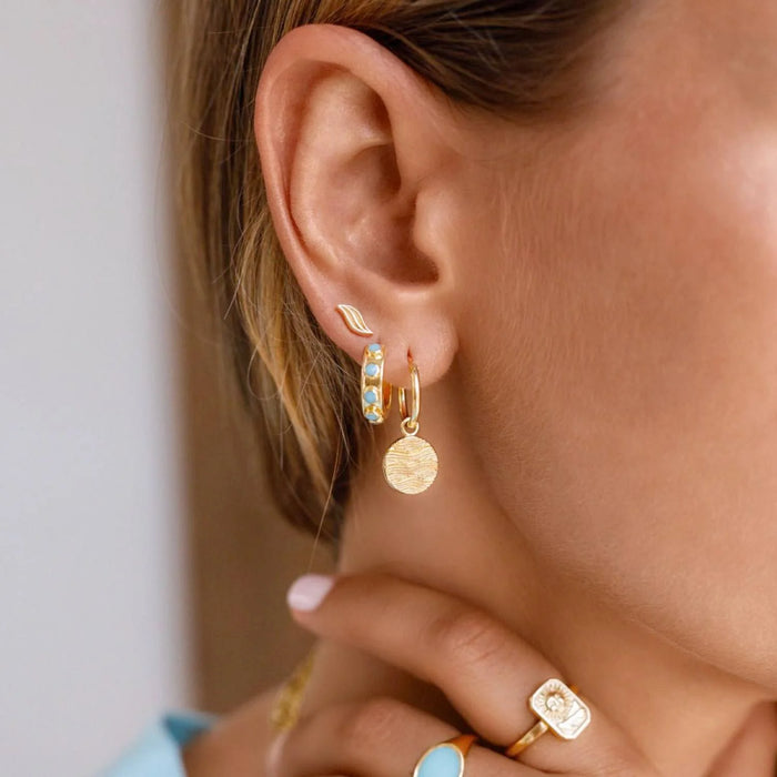 Earring Stud Salty Wave Gold