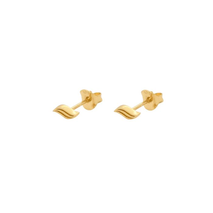 Earring Stud Salty Wave Gold