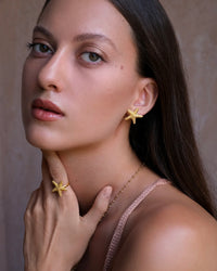 Earrings Sea Stars Gold Plated