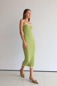 M. Shoulder Dress Green