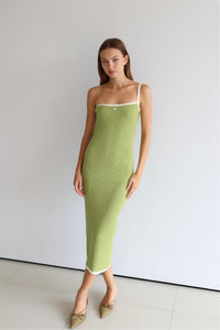 M. Shoulder Dress Green