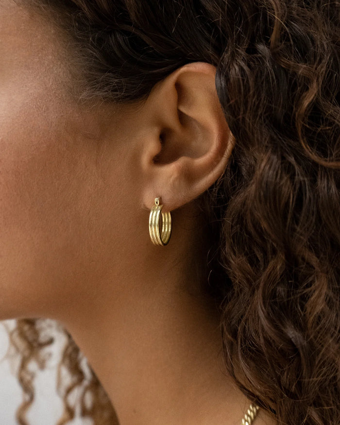 Earring Psychedelic Gold (2 pcs)