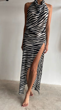 Dress Loren B&W Zebra