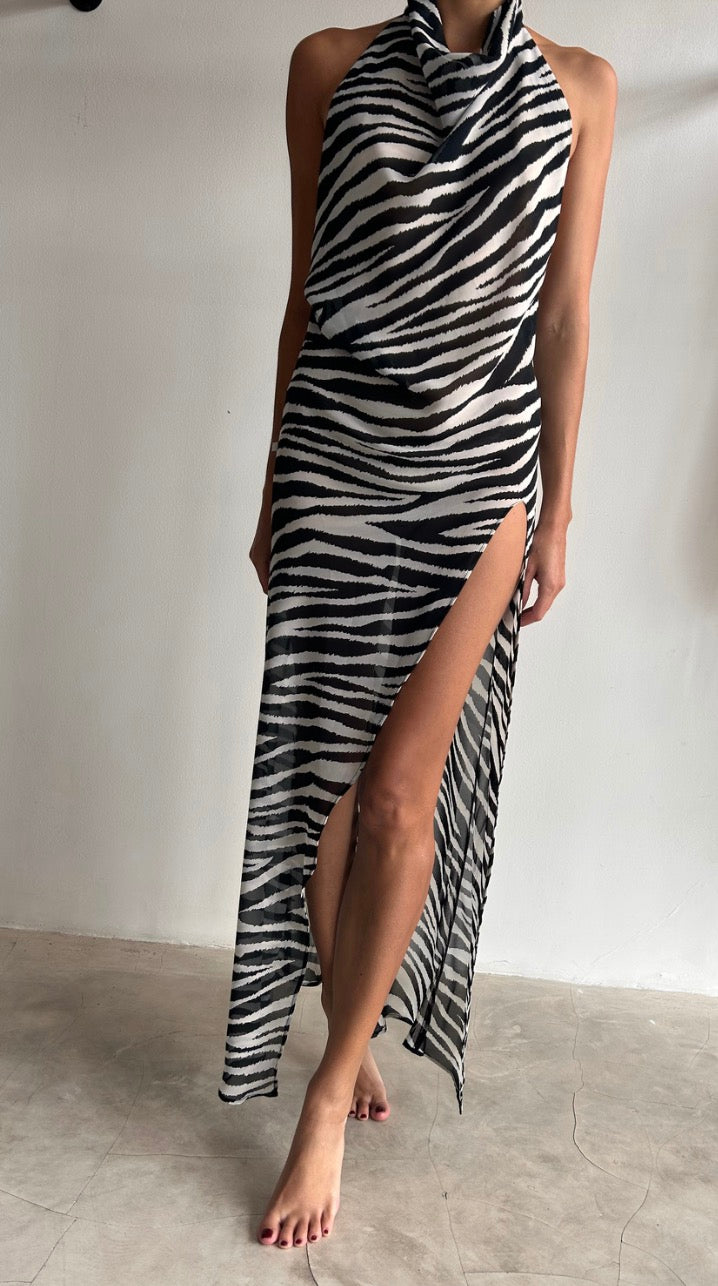 Dress Loren B&W Zebra