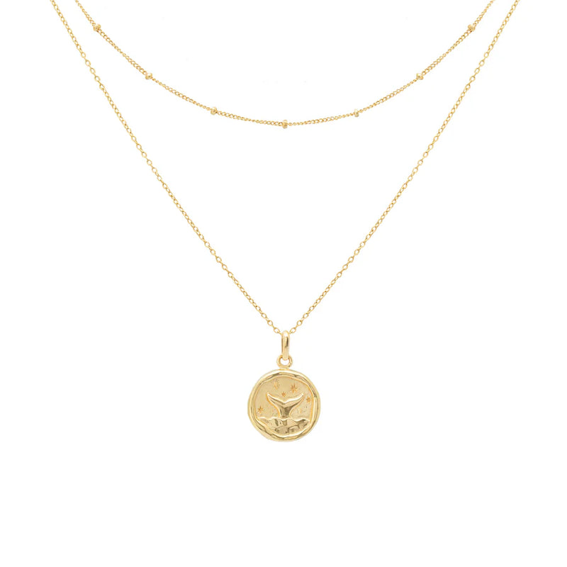 Necklace Whale Tail Gold