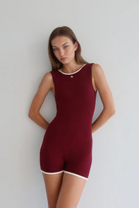 M. West Romper Burgundy