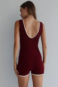 M. West Romper Burgundy